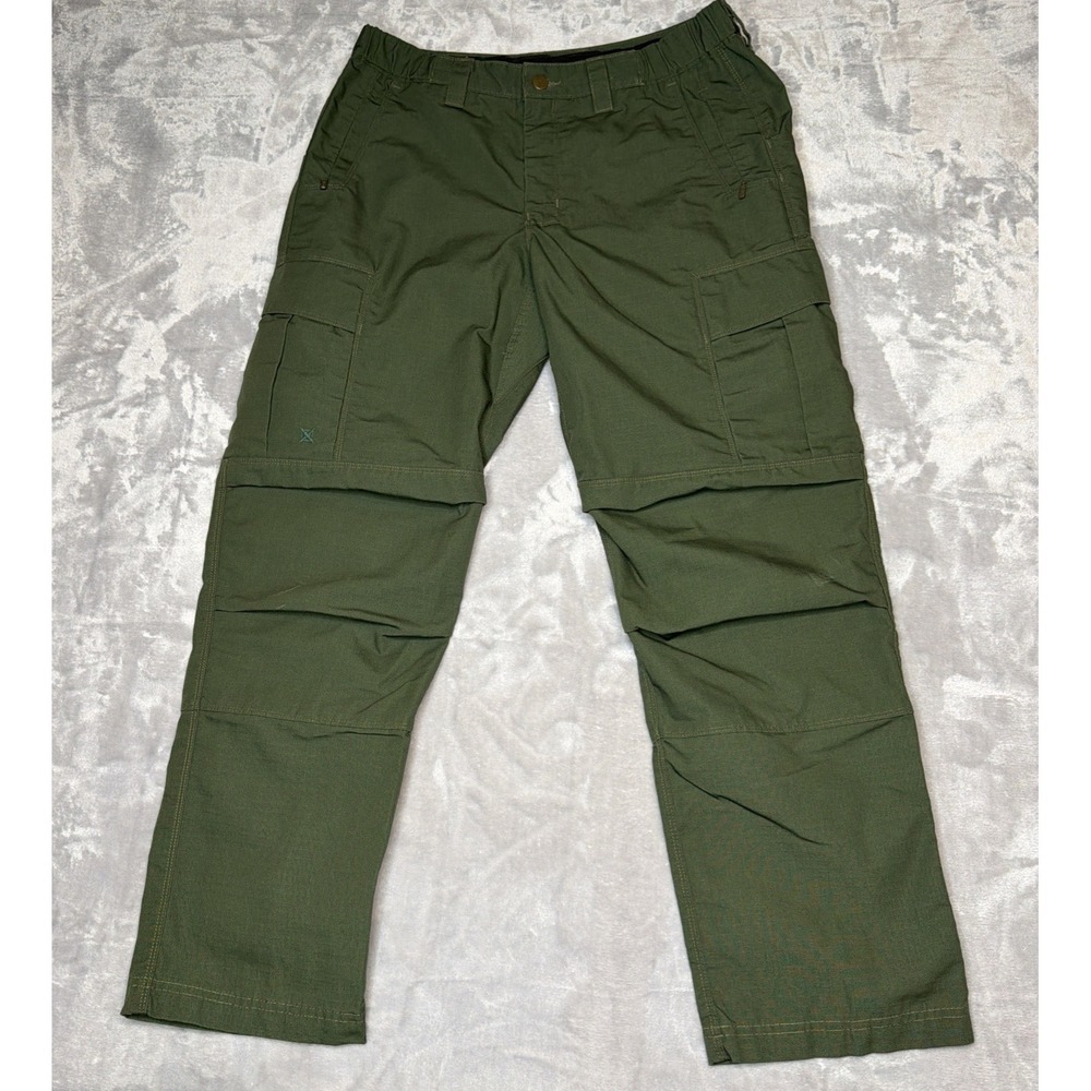 Vertx Men's Tactical Cargo Pants Green Ripstop Utility Hiking Measured 32x30